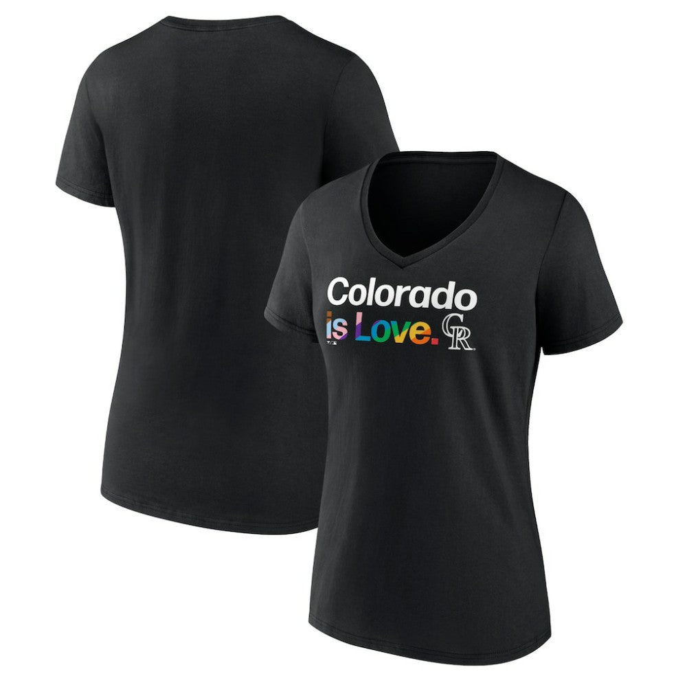 Colorado Rockies Women's City Pride V-Neck T-Shirt On Sale