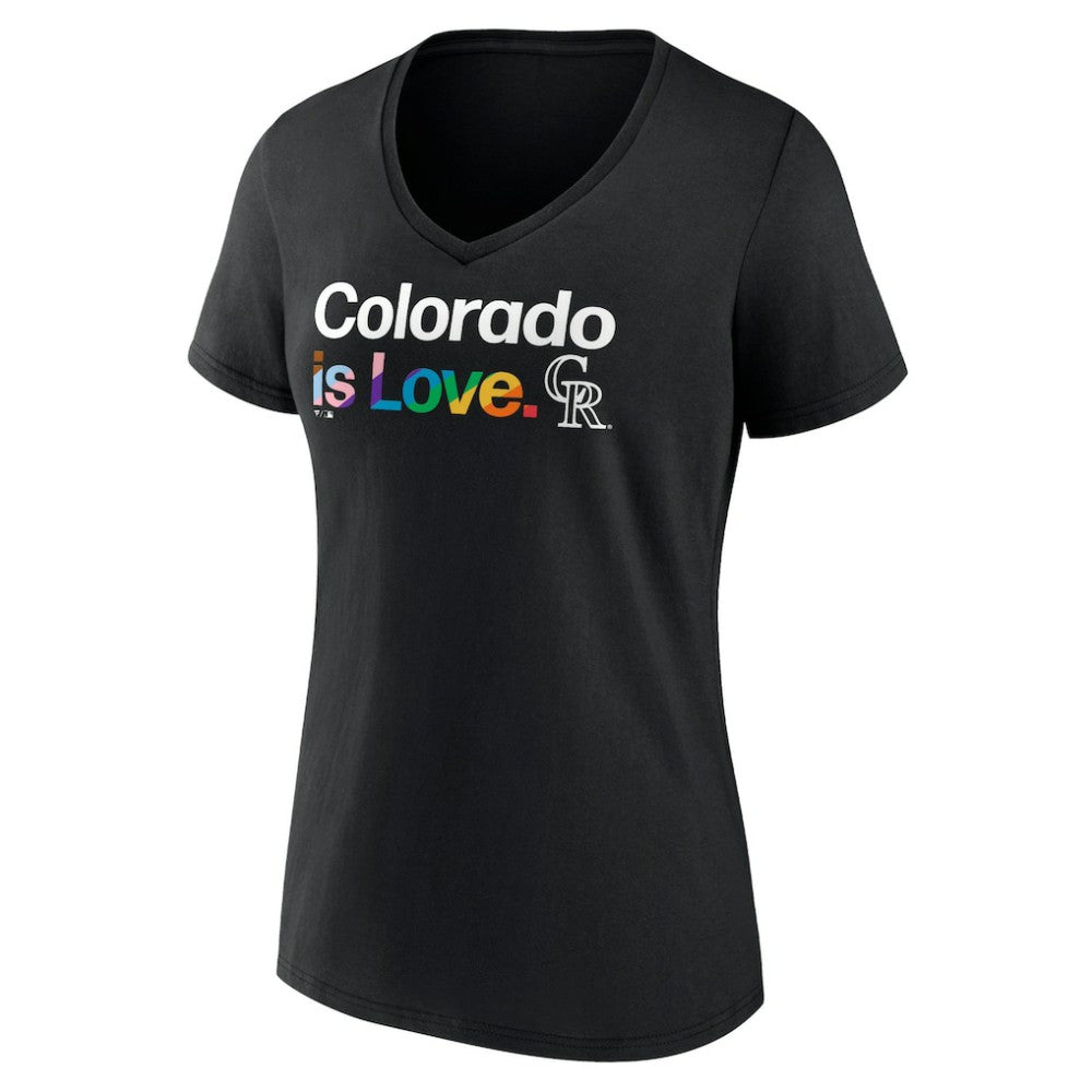 Colorado Rockies Women's City Pride V-Neck T-Shirt On Sale