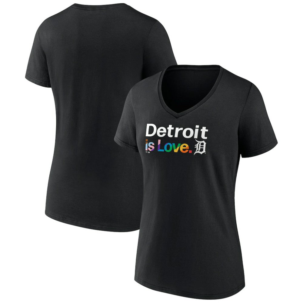 Detroit Tigers Women's City Pride V-Neck T-Shirt Lifestyle