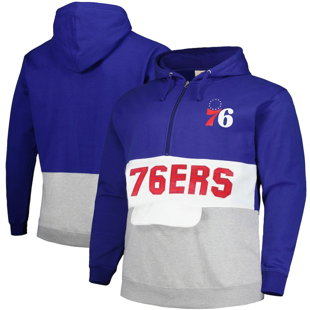 Fanatics - Philadelphia 76ers Big & Tall Anorak Half-Zip Hoodie - Royal
