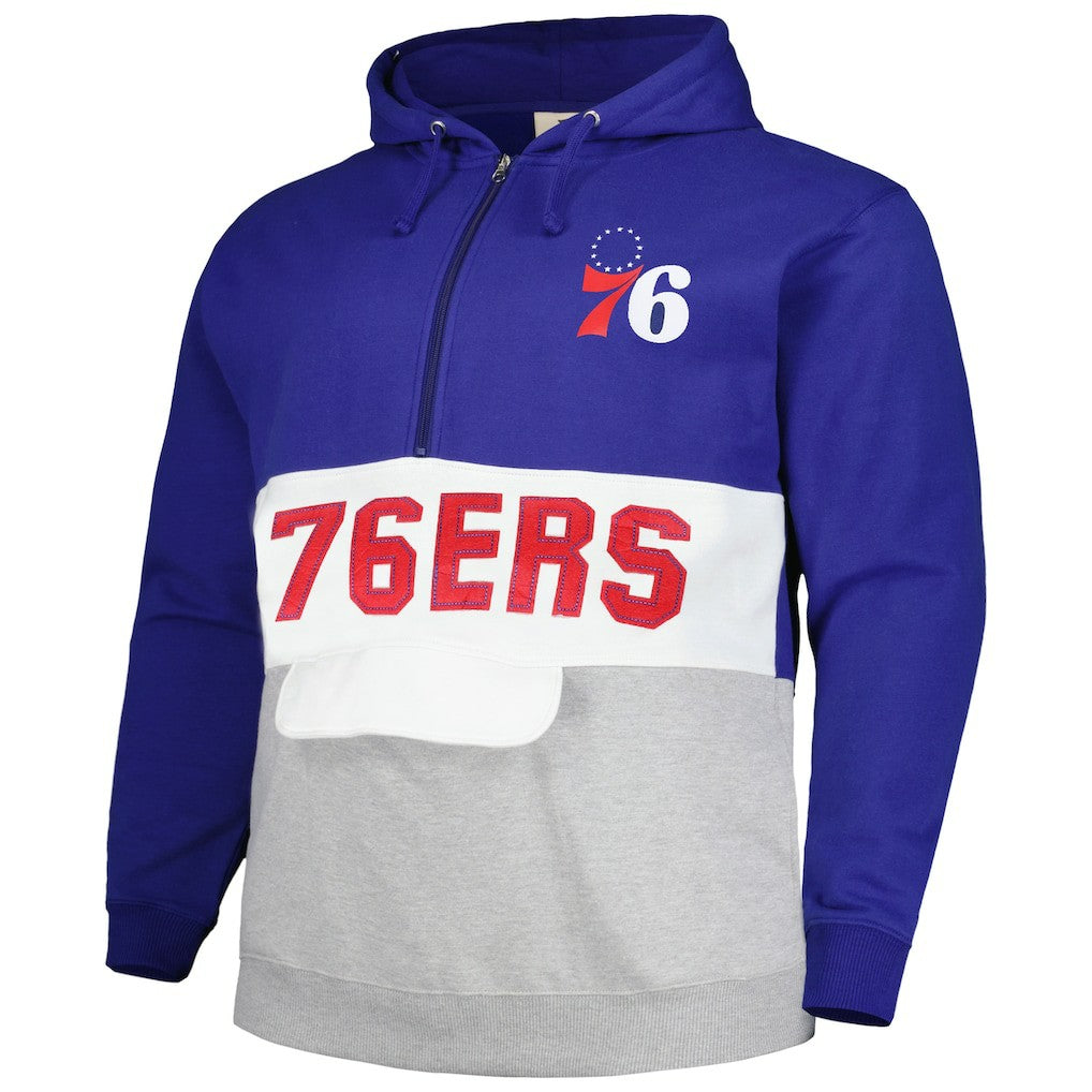 Fanatics - Philadelphia 76ers Big & Tall Anorak Half-Zip Hoodie - Royal