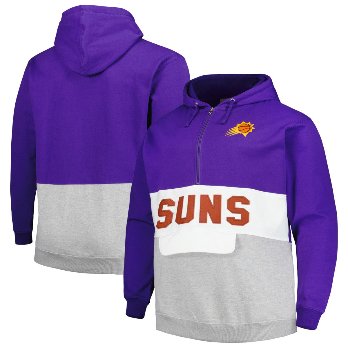 Fanatics - Phoenix Suns Big & Tall Anorak Half-Zip Hoodie - Purple