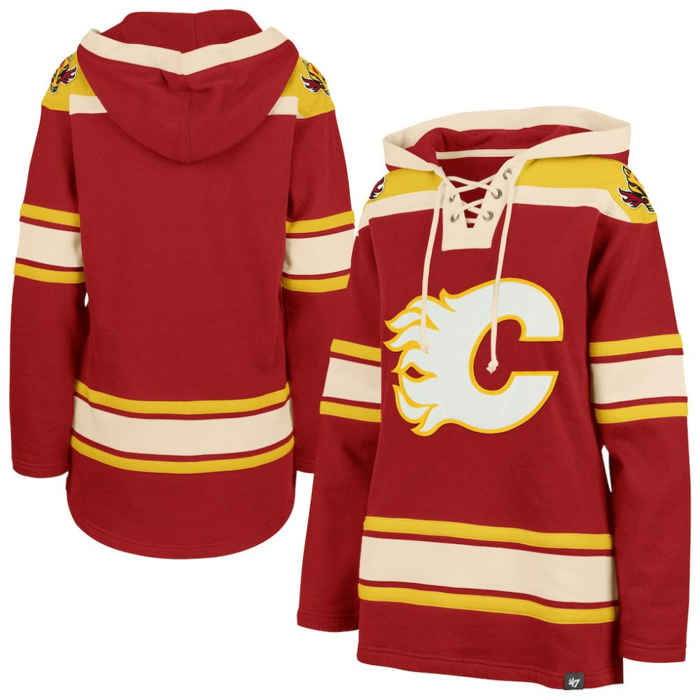 Calgary Flames - '47 Women's Superior Lacer Pullover Hoodie Red