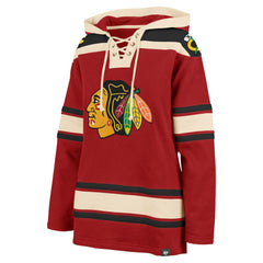 Chicago Blackhawks '47 Women's Superior Lacer Pullover Hoodie Red