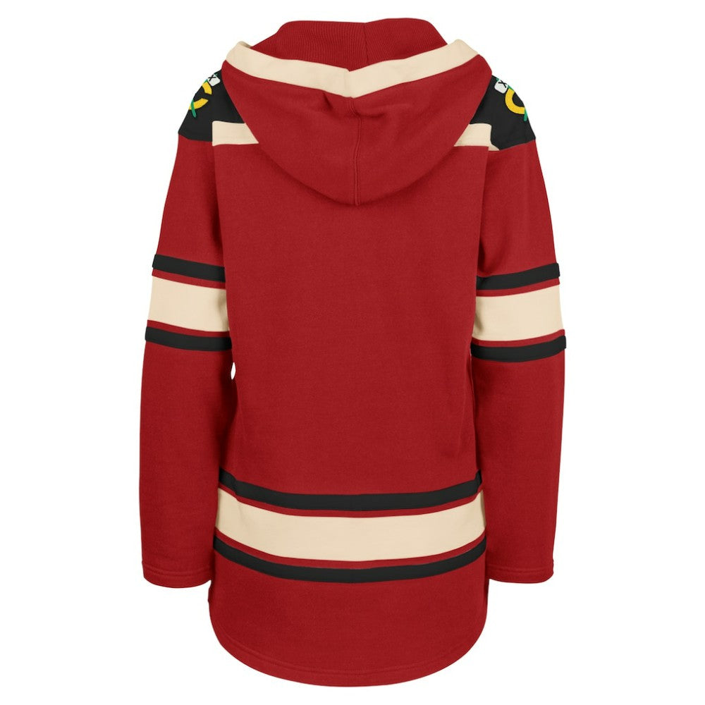 Chicago Blackhawks '47 Women's Superior Lacer Pullover Hoodie Red