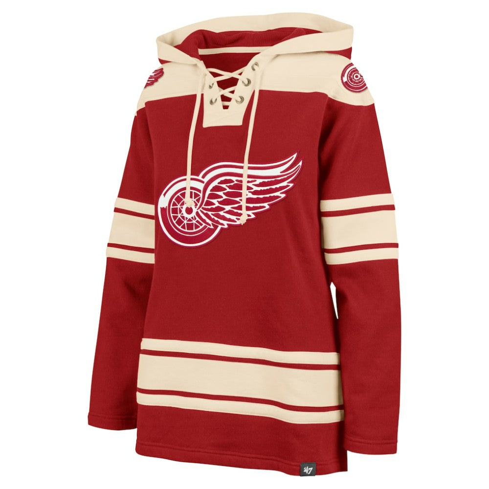 Detroit Red Wings - '47 Women's Superior Lacer Pullover Hoodie Red