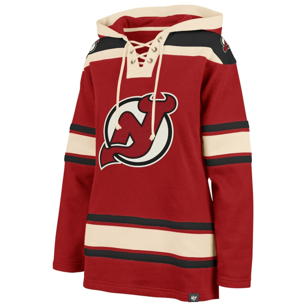 New Jersey Devils - '47 Women's Superior Lacer Pullover Hoodie Red