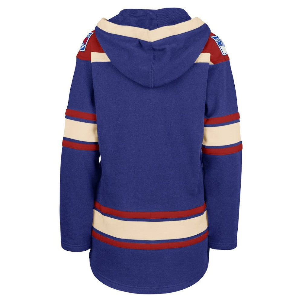 New York Rangers '47 Women's Superior Lacer Pullover Hoodie Blue