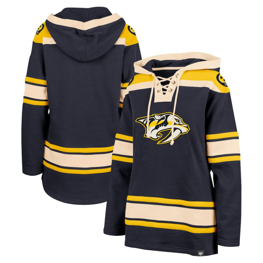 Nashville Predators - '47 Women's Superior Lacer Pullover Hoodie Navy
