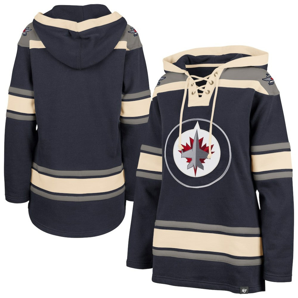 Winnipeg Jets - '47 Women's Superior Lacer Pullover Hoodie Navy