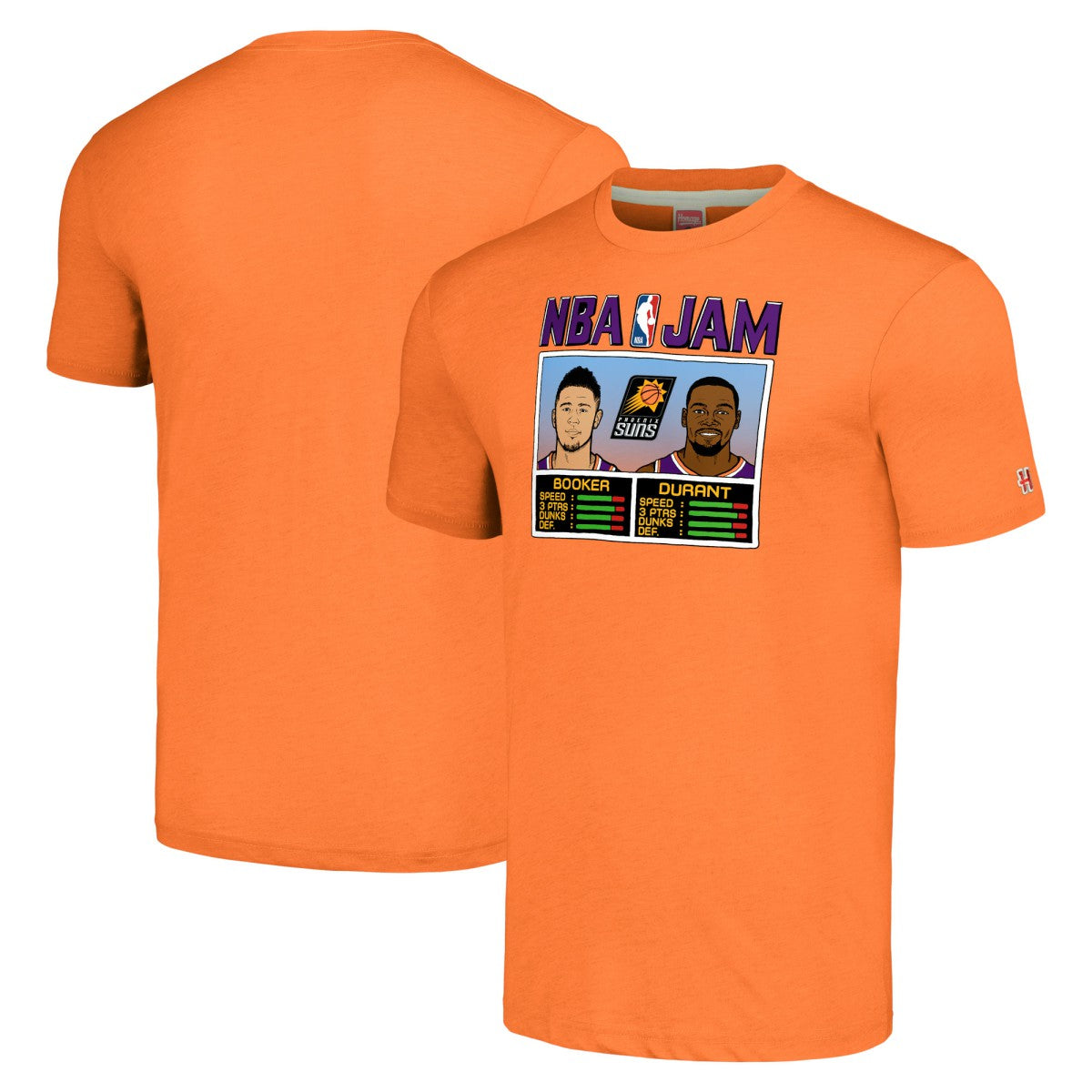 NBA - Kevin Durant & Devin Booker Phoenix Suns Homage NBA Jam Tri-Blend T-Shirt - Orange