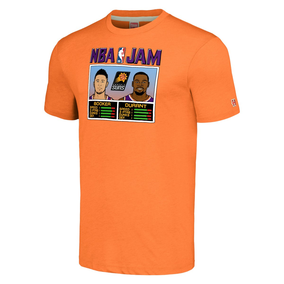 NBA - Kevin Durant & Devin Booker Phoenix Suns Homage NBA Jam Tri-Blend T-Shirt - Orange