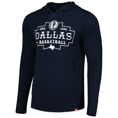 NBA - Dallas Mavericks Sportiqe Unisex Rowan Tri-Blend Long Sleeve Hoodie T-Shirt - Navy