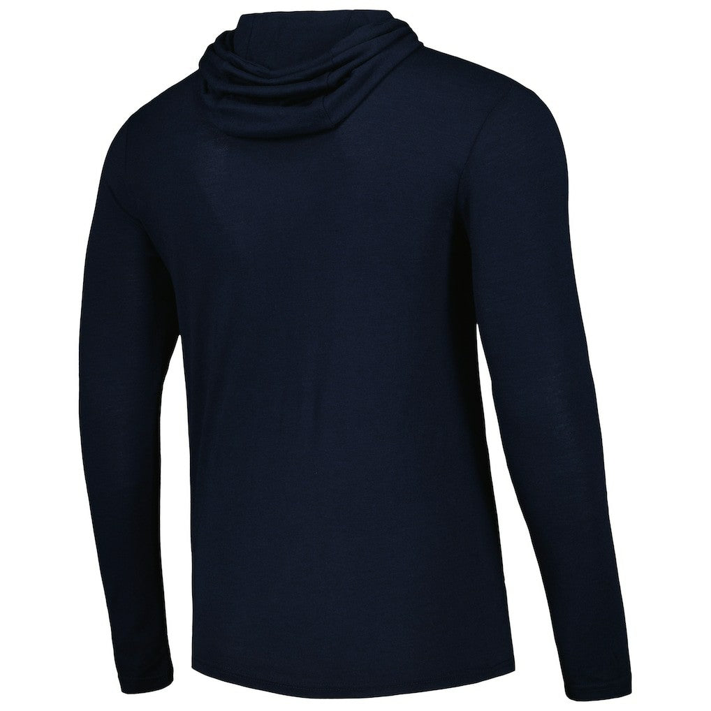 NBA - Dallas Mavericks Sportiqe Unisex Rowan Tri-Blend Long Sleeve Hoodie T-Shirt - Navy
