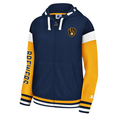 Milwaukee Brewers Starter Women's Homestretch Full-Zip Hoodie for sale