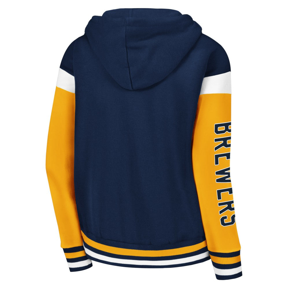 Milwaukee Brewers Starter Women's Homestretch Full-Zip Hoodie for sale
