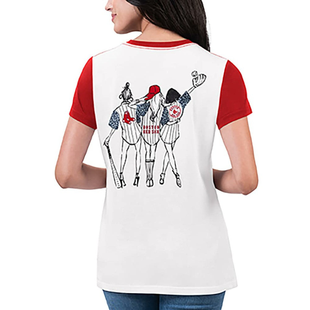 Boston Red Sox G-III 4Her by Carl Banks Women's Illustration Ringer T-Shirt Near Me