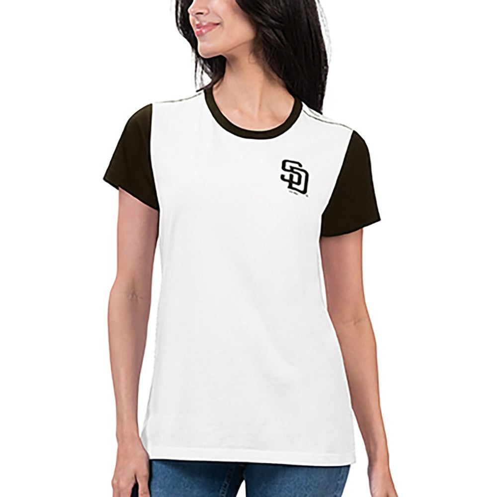 San Diego Padres G-III 4Her by Carl Banks Women's Illustration Ringer T-Shirt Clearance