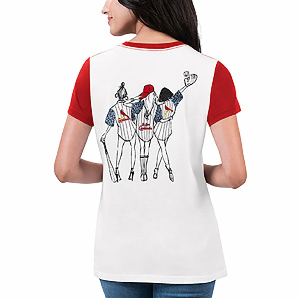 St. Louis Cardinals G-III 4Her by Carl Banks Women's Illustration Ringer T-Shirt discount
