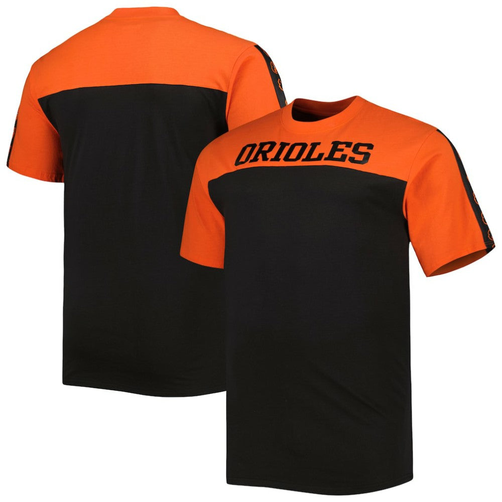Baltimore Orioles Big & Tall Yoke Knit T-Shirt - Orange/Black Near Me