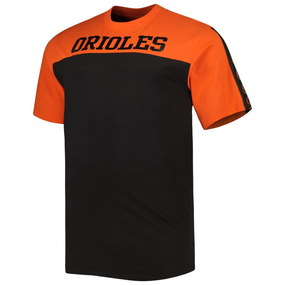 Baltimore Orioles Big & Tall Yoke Knit T-Shirt - Orange/Black Near Me