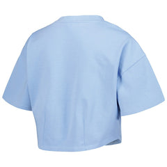 NBA - Golden State Warriors Lusso Women's Nola Faded Tonal Cropped T-Shirt - Light Blue