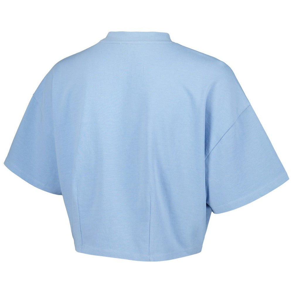 NBA - Philadelphia 76ers Lusso Women's Nola Faded Tonal Cropped T-Shirt - Light Blue