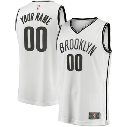 Brooklyn Nets Youth Fast Break Replica Custom Jersey - Association Edition - White | NBA Jerseys