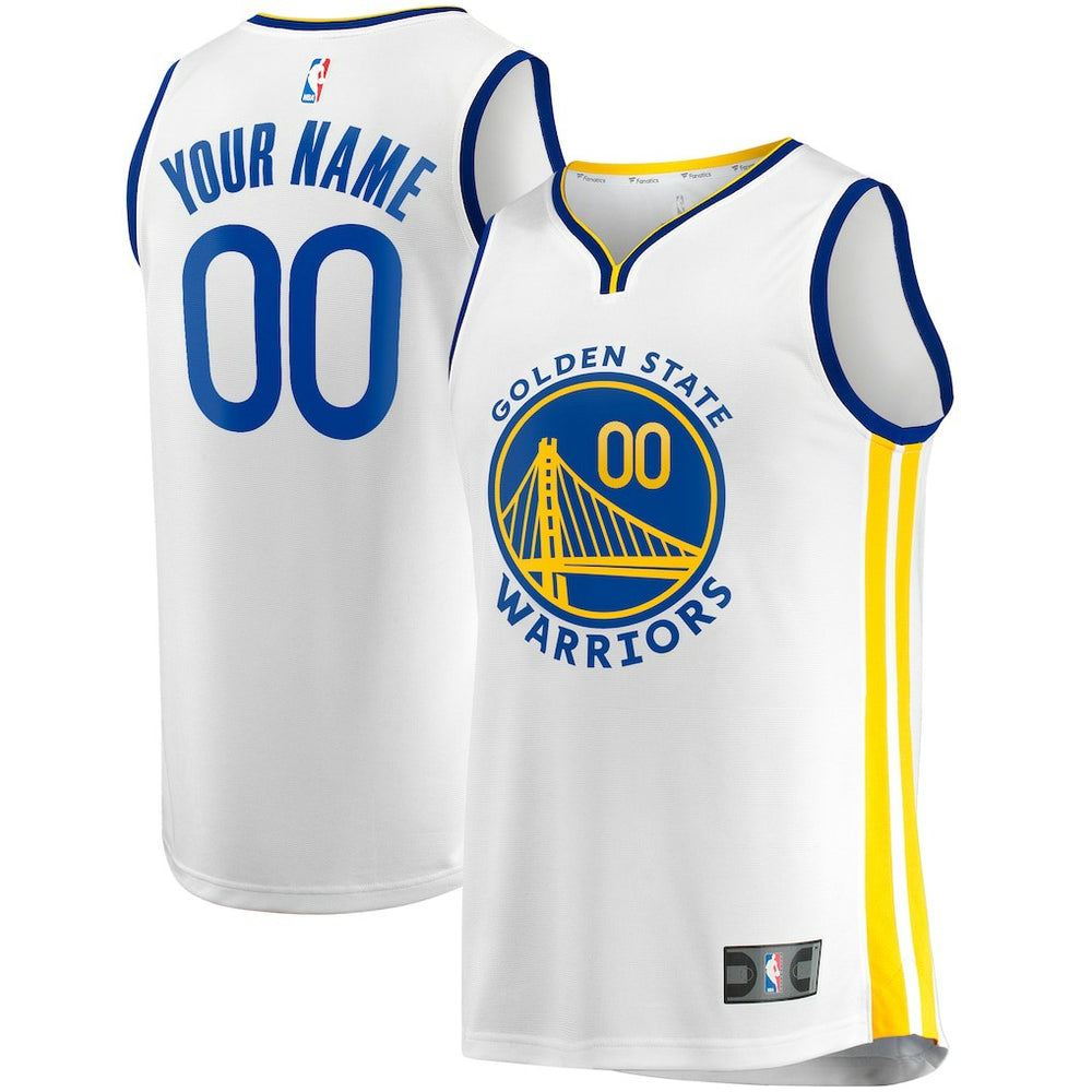 Fanatics - Golden State Warriors Youth Fast Break Replica Custom Jersey - Association Editi- White