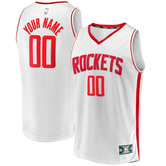 Houston Rockets Youth Fast Break Replica Custom Jersey - Association Edition - White | NBA Jerseys