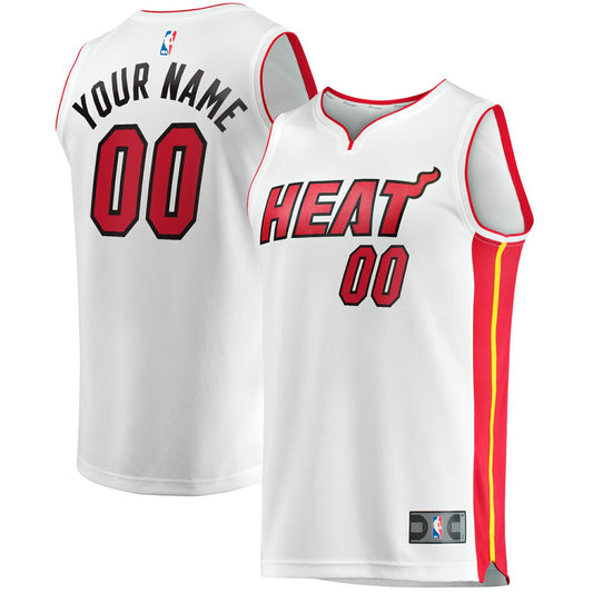 Miami Heat Youth Fast Break Custom Replica Jersey - White - Association Edition | NBA Jerseys
