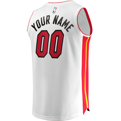Miami Heat Youth Fast Break Custom Replica Jersey - White - Association Edition | NBA Jerseys