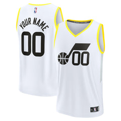 Fanatics - Utah Jazz Youth Fast Break Replica Custom Jersey - Association Edition - White