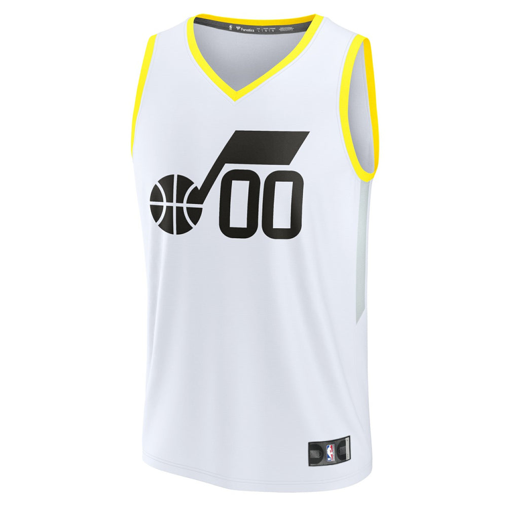 Fanatics - Utah Jazz Youth Fast Break Replica Custom Jersey - Association Edition - White