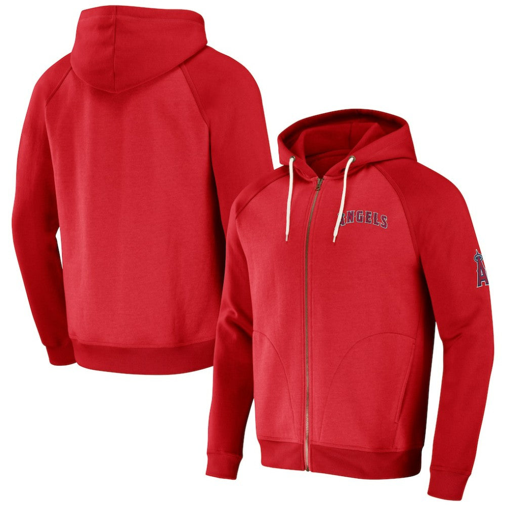 Los Angeles Angels Darius Rucker Collection by Fanatics Raglan Full-Zip Hoodie Lifestyle