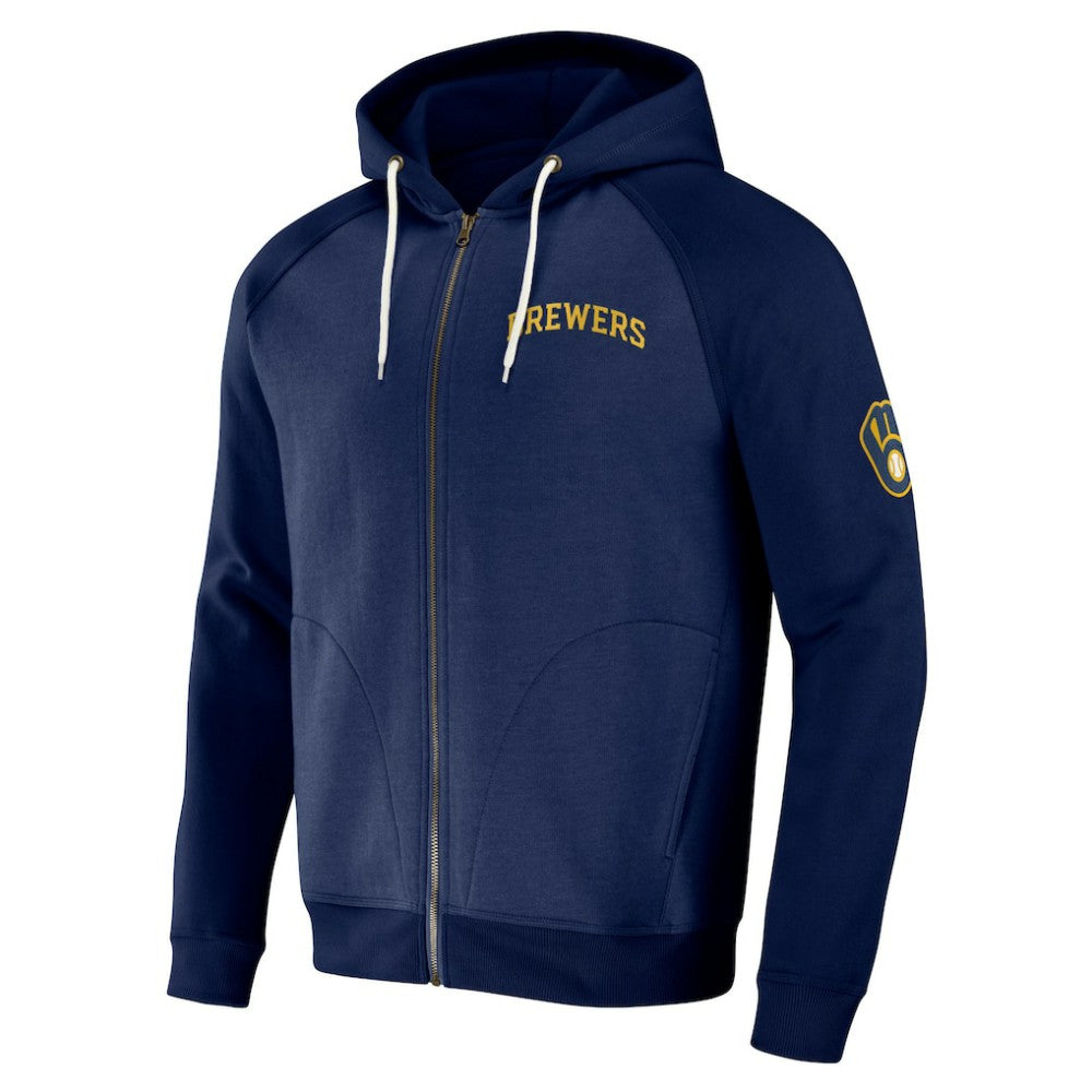 Milwaukee Brewers Darius Rucker Collection by Fanatics Raglan Full-Zip Hoodie Online