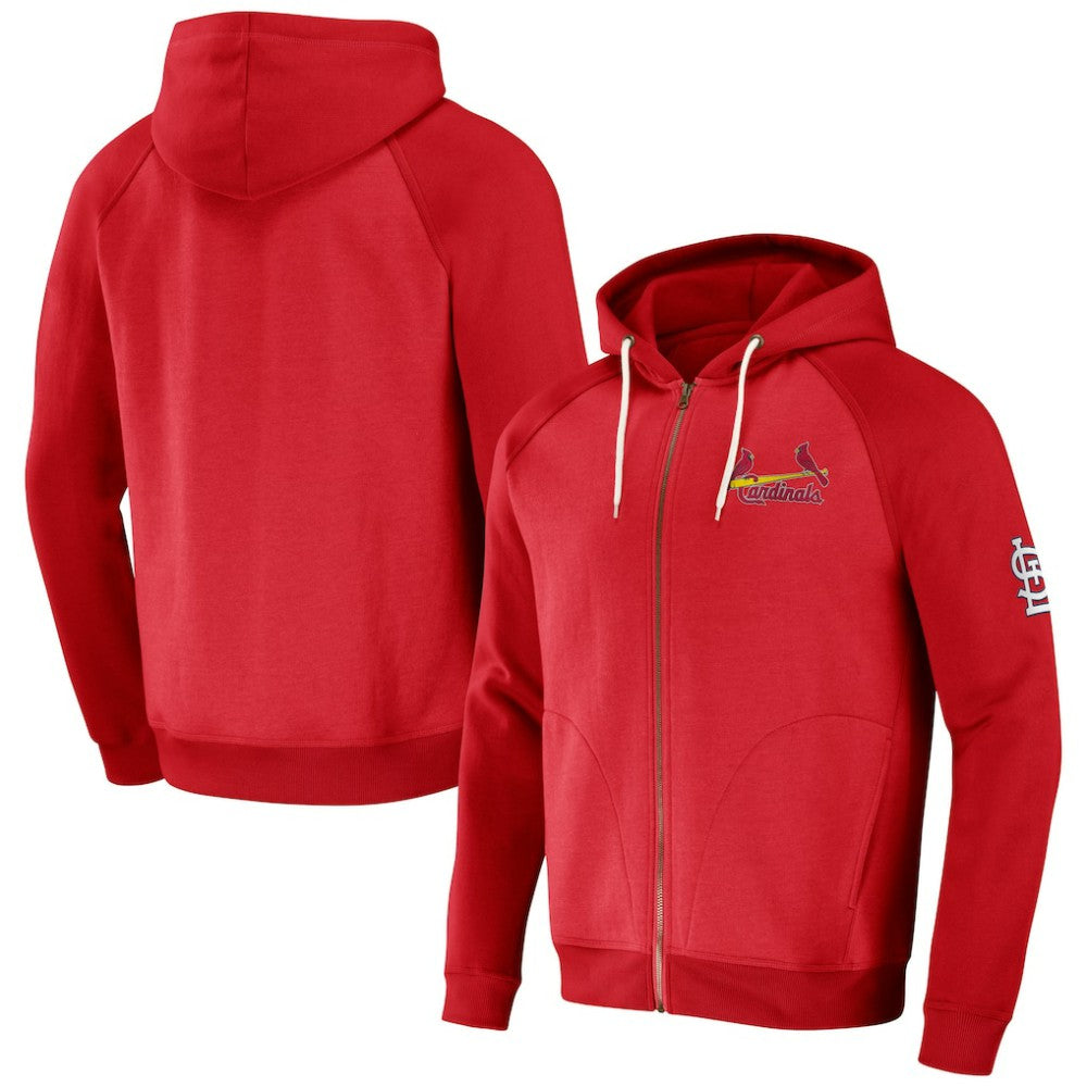 St. Louis Cardinals Darius Rucker Collection by Fanatics Raglan Full-Zip Hoodie Clearance