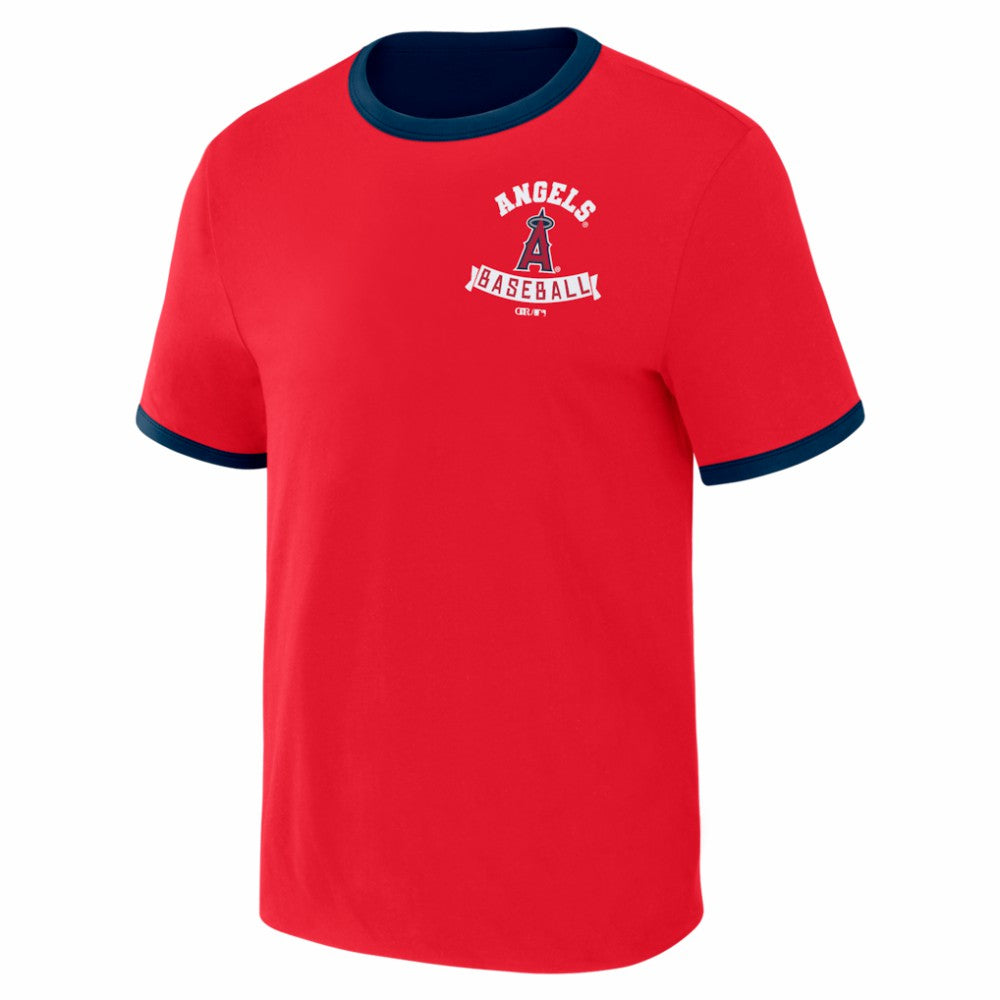 Los Angeles Angels Darius Rucker Collection by Fanatics Two-Way Ringer Reversible T-Shirt Clearance