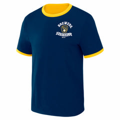 Milwaukee Brewers Darius Rucker Collection by Fanatics Two-Way Ringer Reversible T-Shirt Lifestyle