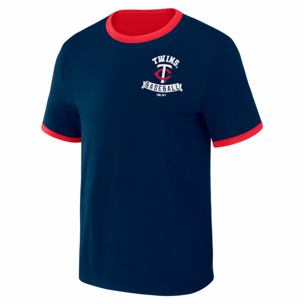 Minnesota Twins Darius Rucker Collection by Fanatics Two-Way Ringer Reversible T-Shirt Sale