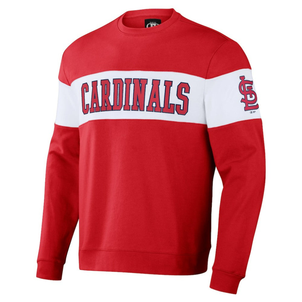 St. Louis Cardinals Darius Rucker Collection by Fanatics Stripe Pullover Sweatshirt Clearance