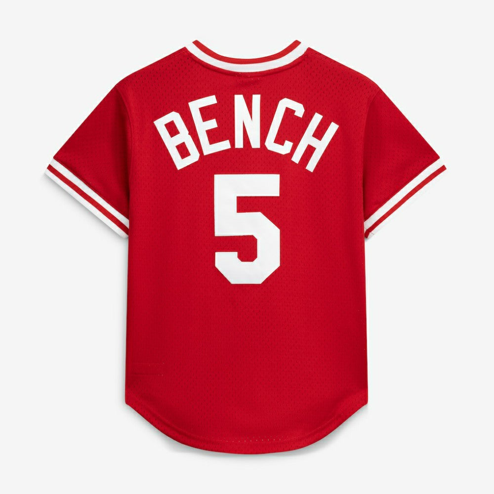 Johnny Bench Cincinnati Reds Mitchell & Ness Authentic Batting Practice Jersey - Scarlet | MLB Jerseys