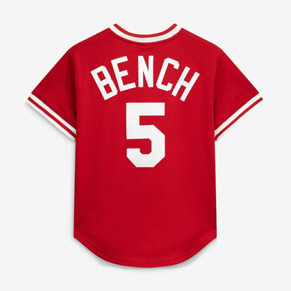 Johnny Bench Cincinnati Reds Mitchell & Ness Authentic Batting Practice Jersey - Scarlet | MLB Jerseys