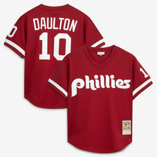 Darren Daulton Philadelphia Phillies Mitchell & Ness Authentic Batting Practice Jersey - Scarlet | MLB Jerseys