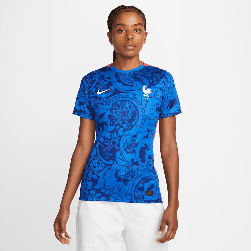 France Women's EC22 Home Soccer Jersey - Hyper Cobalt-Siren Red | Nike for Sale