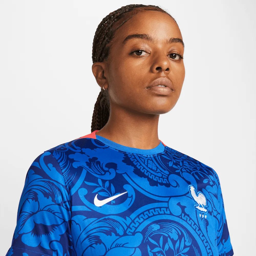 France Women's EC22 Home Soccer Jersey - Hyper Cobalt-Siren Red | Nike for Sale