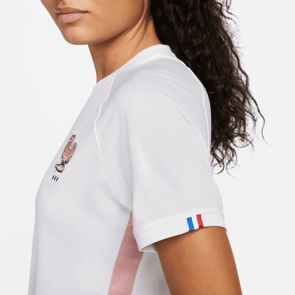 France Women's EC22 Away Soccer Jersey - White-Pink Glaze | Nike Sale