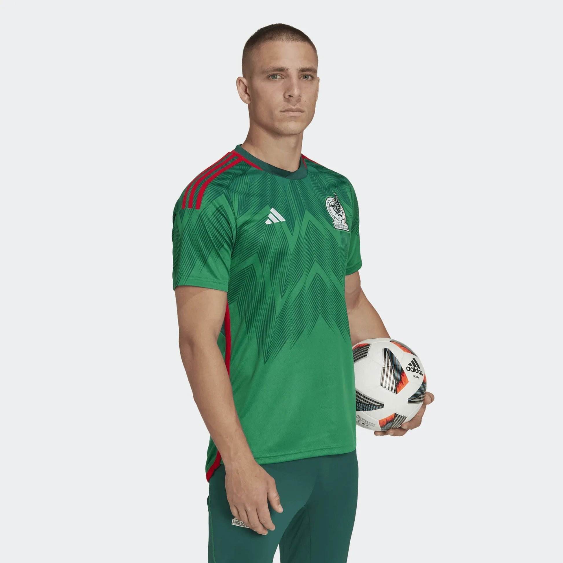2022-23 Mexico Home Soccer Jersey - Green-Red | Adidas Discount