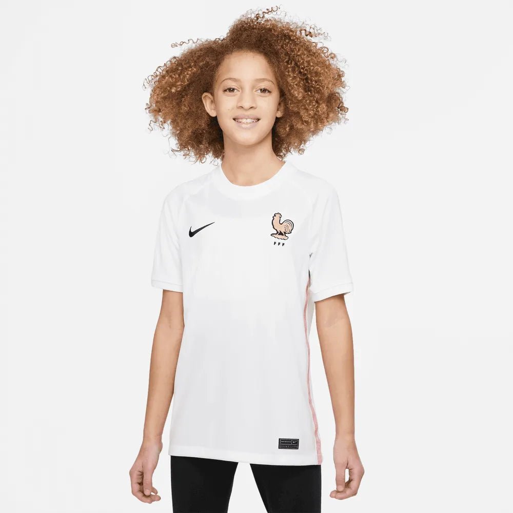 2022-23 France Away Youth Soccer Jersey White-Pink Glaze-Blue | Nike Online