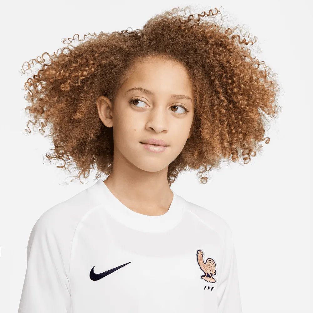 2022-23 France Away Youth Soccer Jersey White-Pink Glaze-Blue | Nike Online
